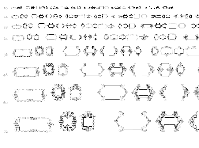 Calligraphic Frames Soft font waterfall